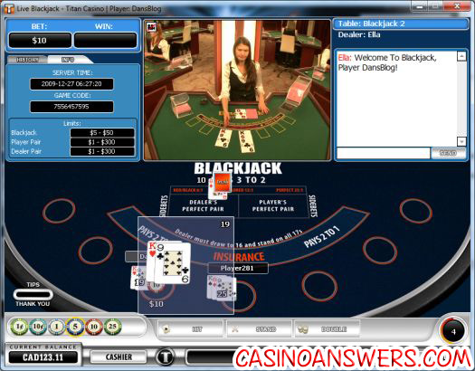 live dealer blackjack