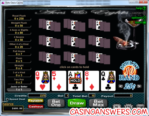 aces and eights video poker