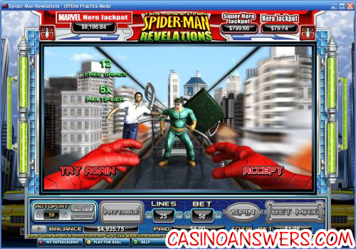 Spiderman Revelations Marvel Slot Bonus Game