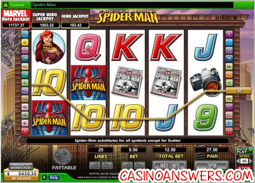 Marvel Spiderman Video Slot 1