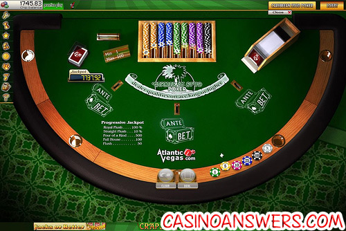 caribbean stud poker table