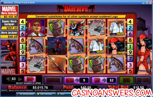 daredevil marvel comic slot 1