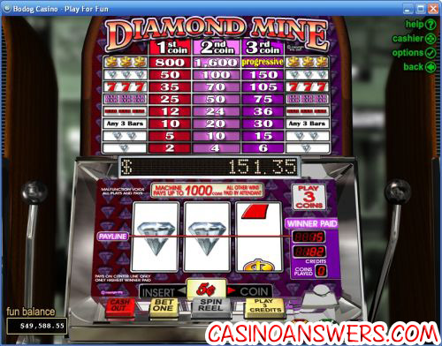 diamond mine slot machine