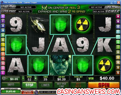 Incredible Hulk Playtech Marvel Comics Video Slot