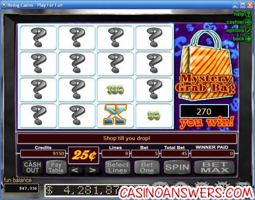 shopping spree slot bonus game