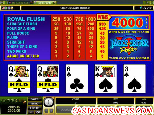 how to play video poker 2