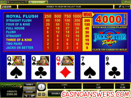 how to play video poker 3