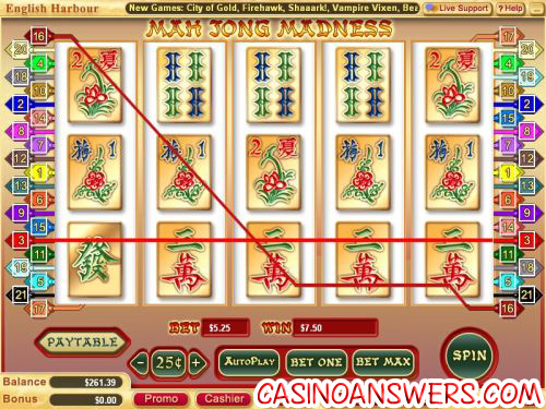 mah jong madness video slot 