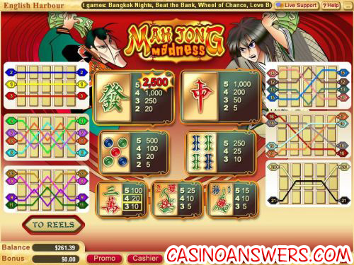 mahjong madness video slot