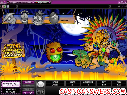 big kahuna video slot bonus game