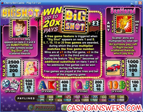 big shot rtg bonus game