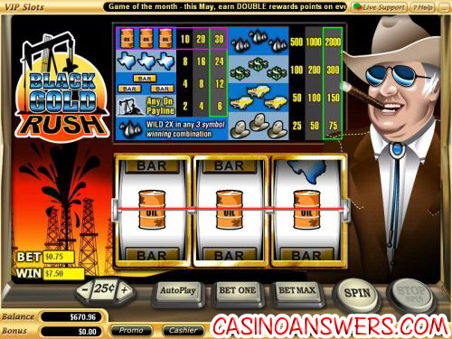 black gold rush slot machine