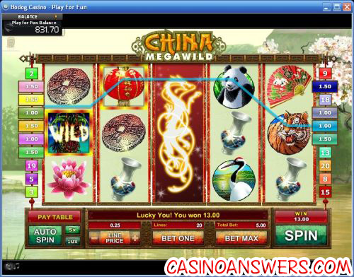 china megawild video slot