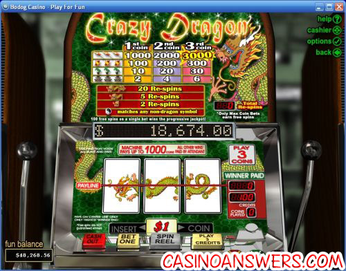 crazy dragon progressive jackpot slot machine