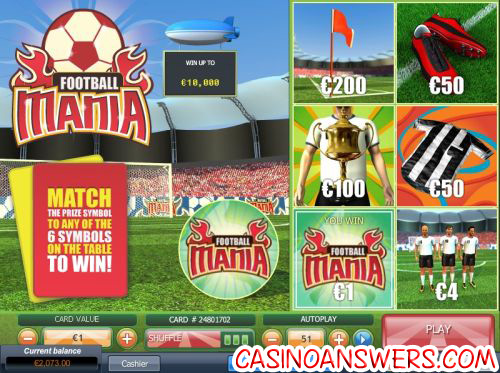 football mania scratch card instant win