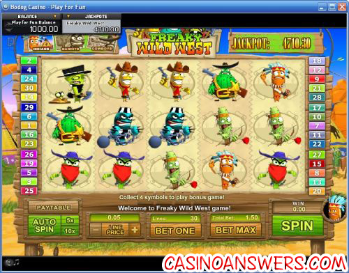 freaky wild west ctxm video slot