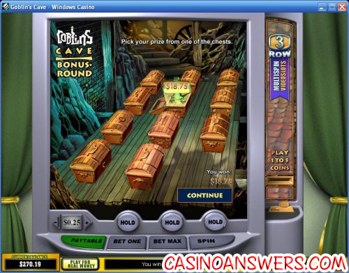 goblins cave casino bonus game