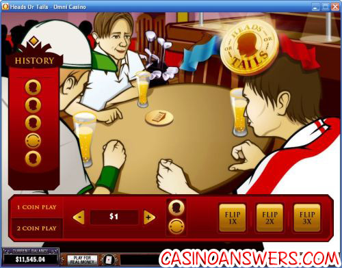 heads or tails casino game