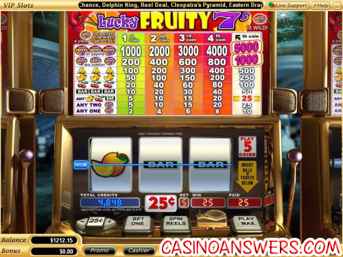 lucky fruity 7s classic slot machine