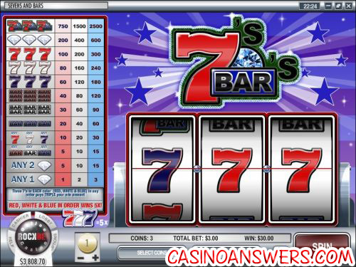 sevens and bars classic slot machine