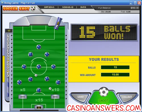 soccer shot potshot casino game