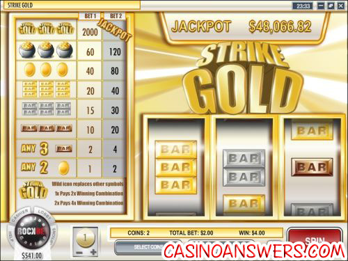 strike gold slot machine progressive jackpot