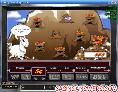 Super Diamond Mine Casino Bonus Game