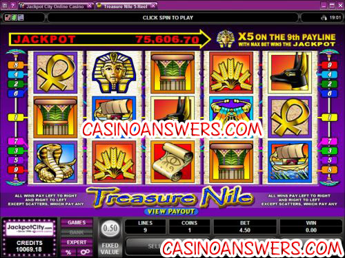 treasure nile progressive jackpot slot