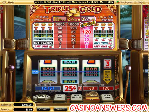 triple gold classic slot machine