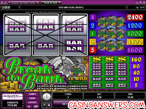 break da bank slot machine