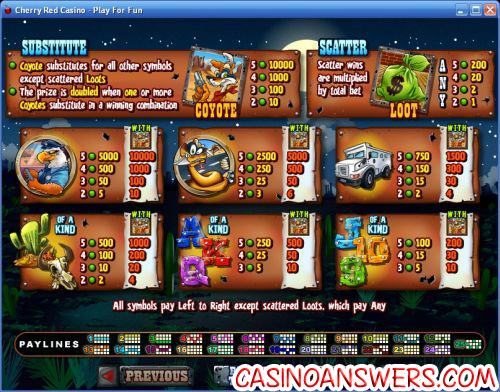 coyote cash video slot 2