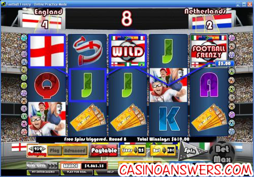 football frenzy video slot bonus game