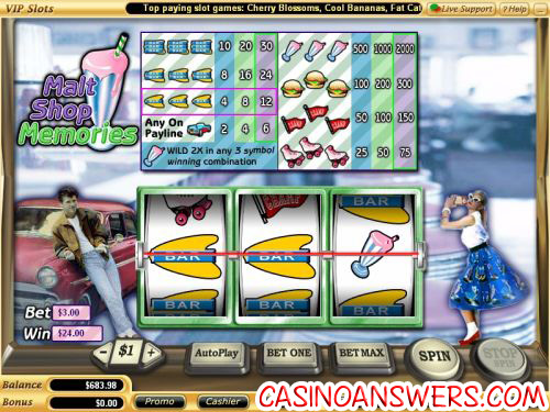 malt shop memories classic slot