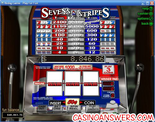 sevens and stripes classic slot