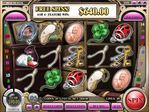 best of luck video slot