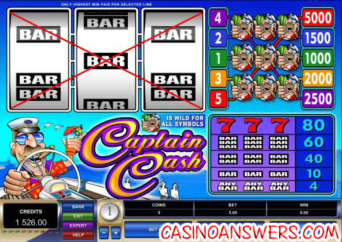 captain cash microgaming video slot