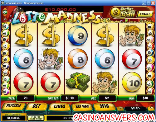 lotto madness playtech video slot