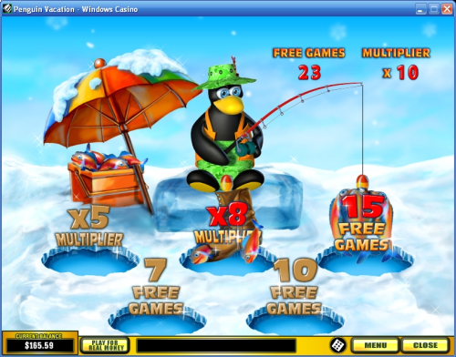 penguin vacation bonus game