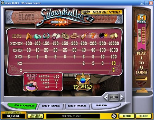 silver bullet video slot