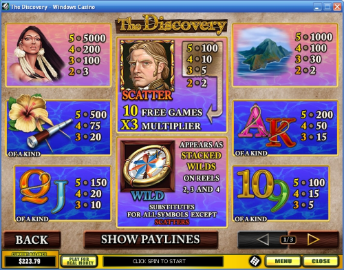 discovery video slot bonus game