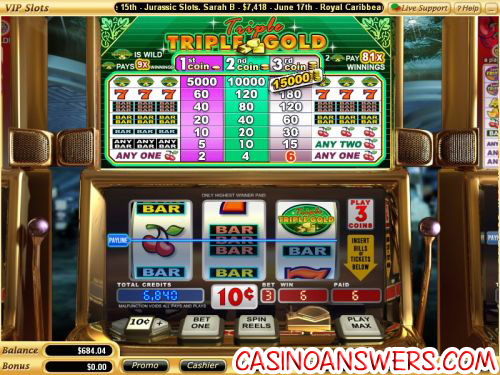 triple triple gold slot machine