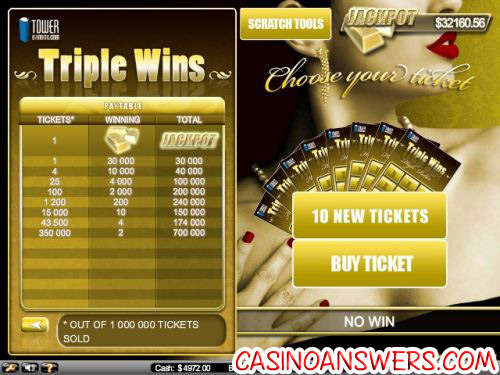 Triple Wins Scratchcard