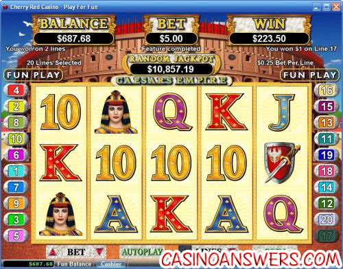 caesars empire video slot