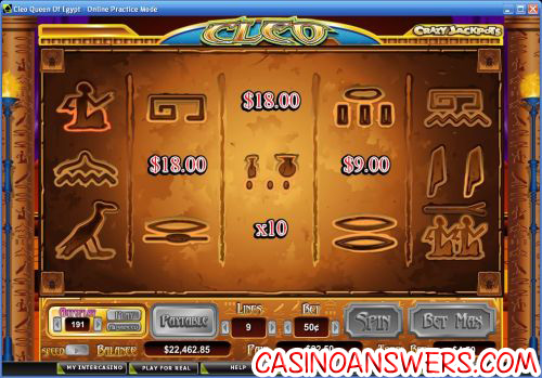 cleo queen of egypt casino bonus game