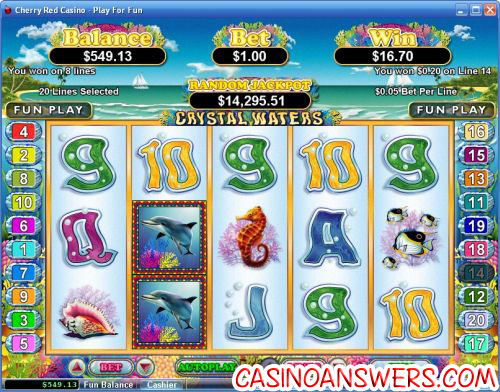 crystal waters video slot