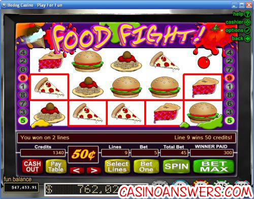 food fight video slot