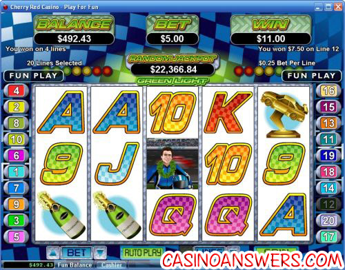 green light video slot