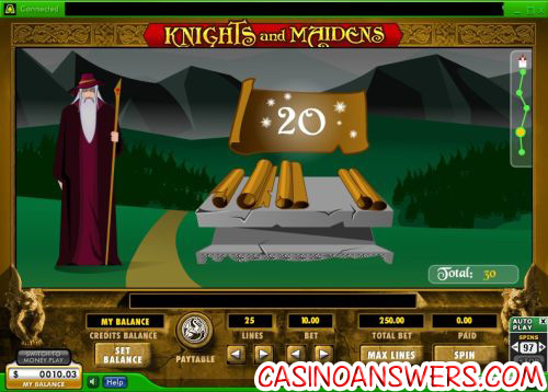 knights and maidens bonus game