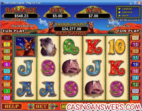 red sands video slot