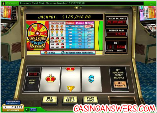 treasure twirl progressive jackpot slot